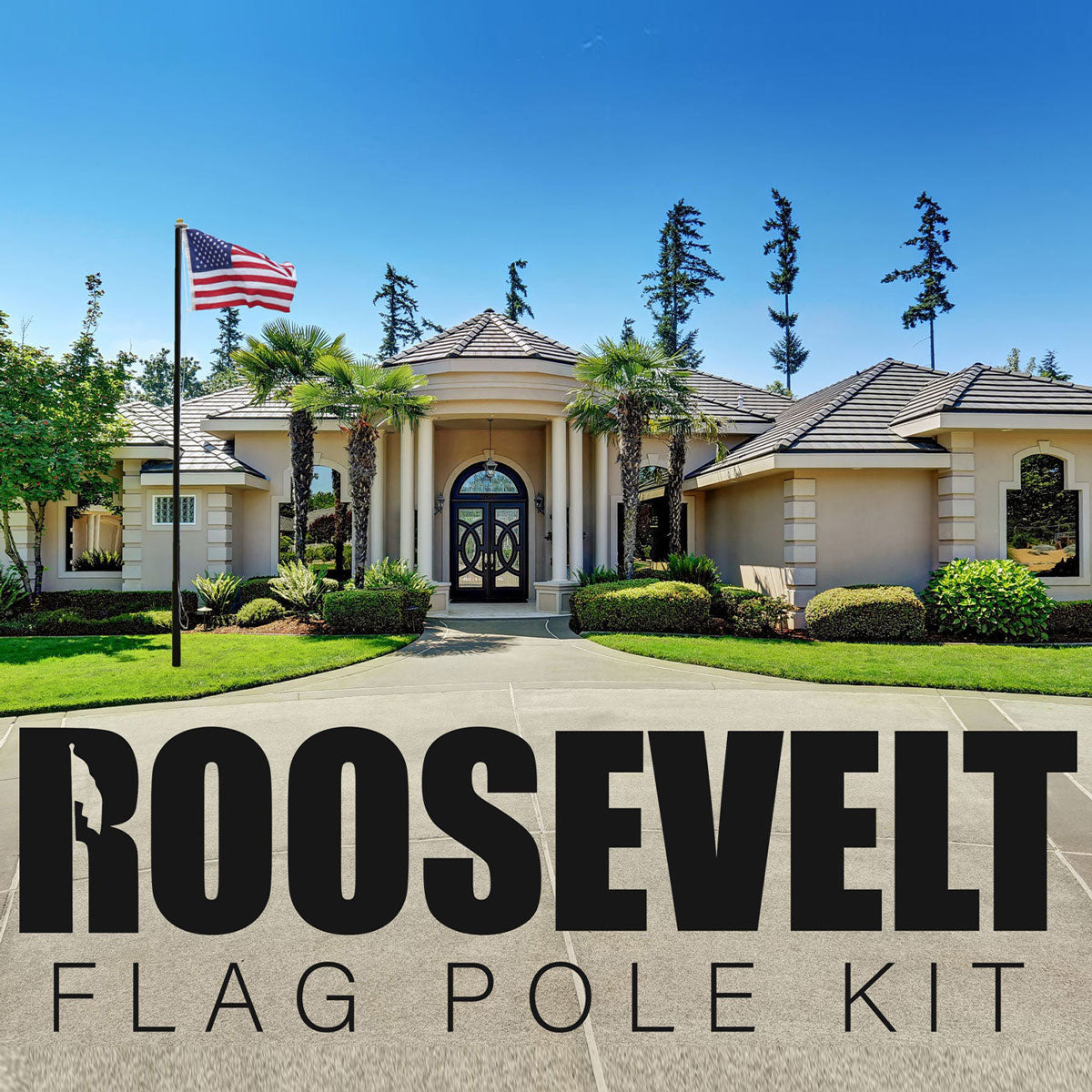 Roosevelt Premium 25ft Telescoping Flag Pole Kit