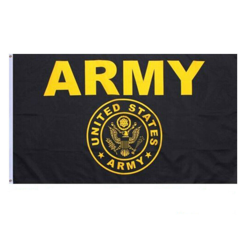 Black and Gold Army Flag